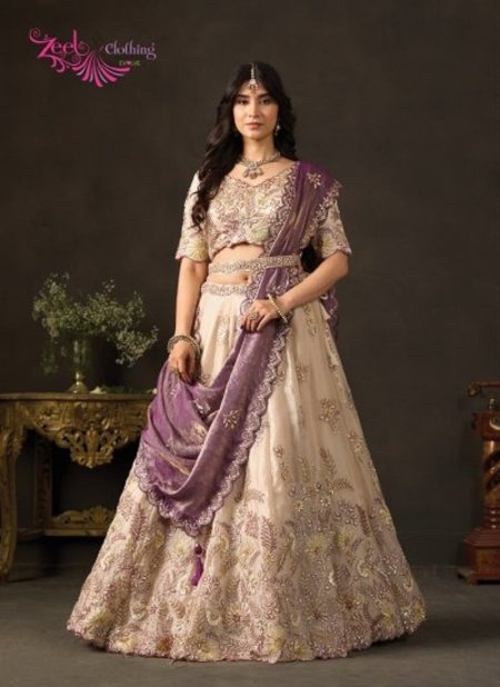 Purple Gold Lashkara By Zeel Fendy Silk With Sequence Work Lehenga Choli 6019